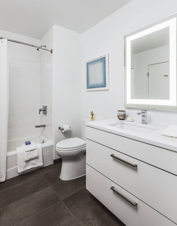 bathroom at Lantera at Boston Landing Apartments