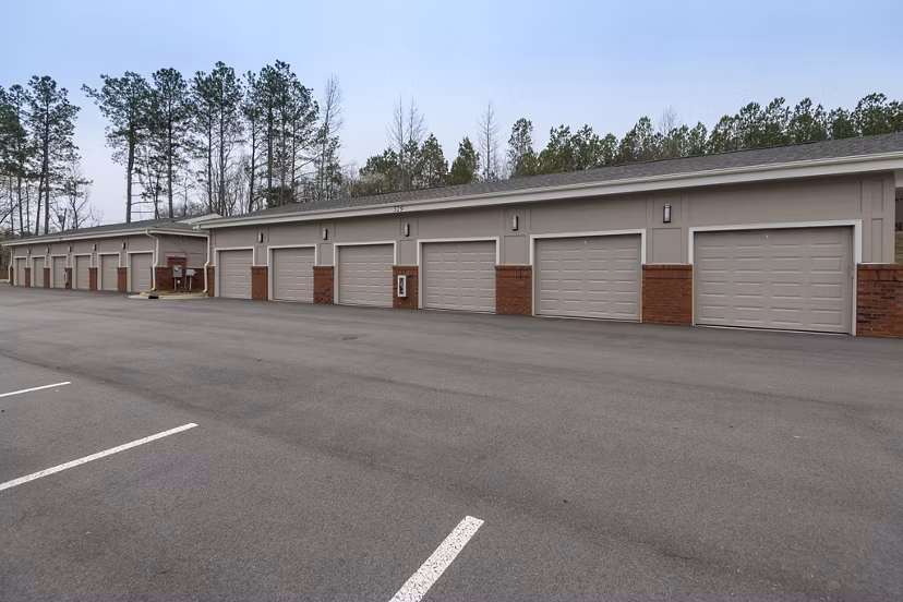 The Franklin at Crossroads Apartments: Secure parking garage with ample spaces for residents