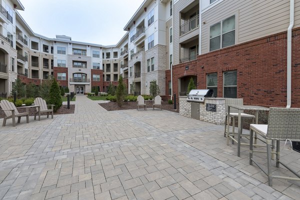 grill area at The Franklin at Crossroads Apartments