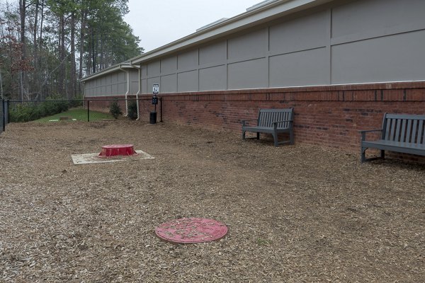 Dog park featuring agility equipment at The Franklin at Crossroads Apartments