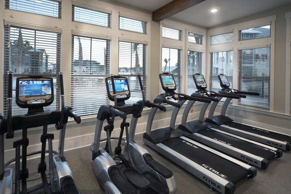 fitness center at One Hampton Lake Apartments 