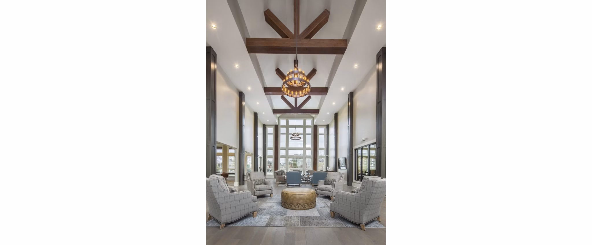 Clubhouse offering modern amenities at Grand Oaks at Crane Creek Apartments
