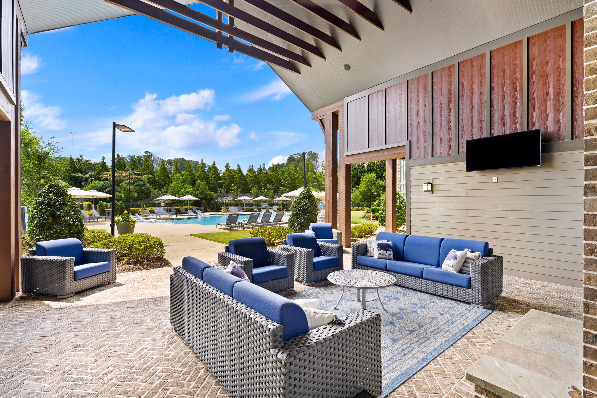 Patio at Grand Oaks at Crane Creek Apartments