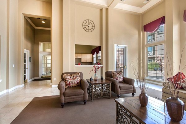 Modern clubhouse with cozy seating areas at Avana Eastlake Apartments in Orlando, Florida