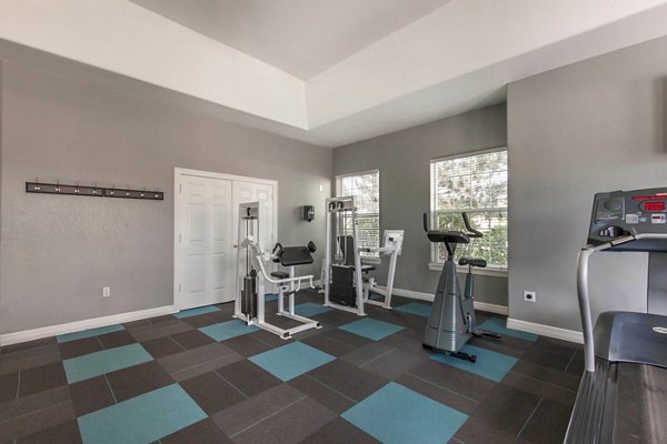 Modern fitness center with state-of-the-art equipment at Avana Eastlake Apartments