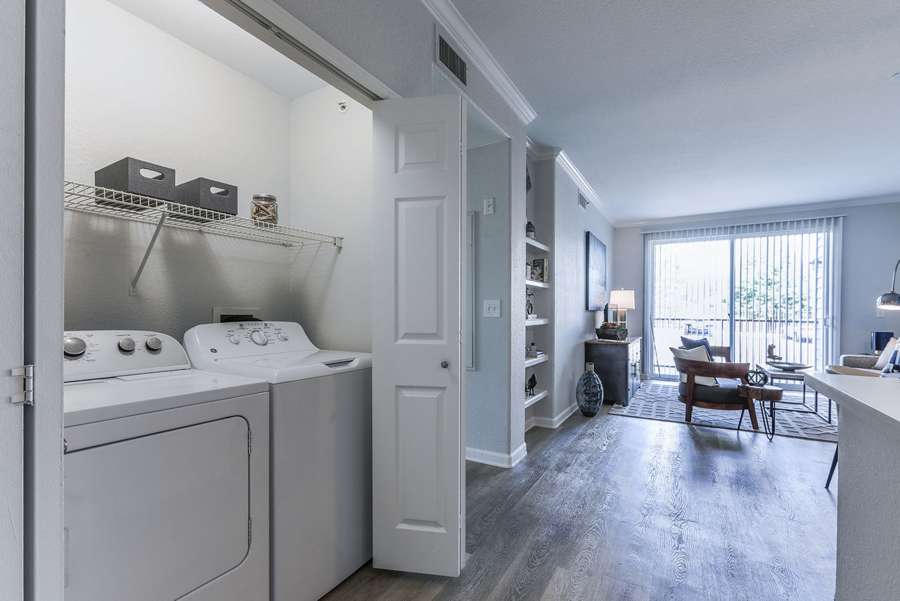 Laundry room at Avana Eastlake Apartments