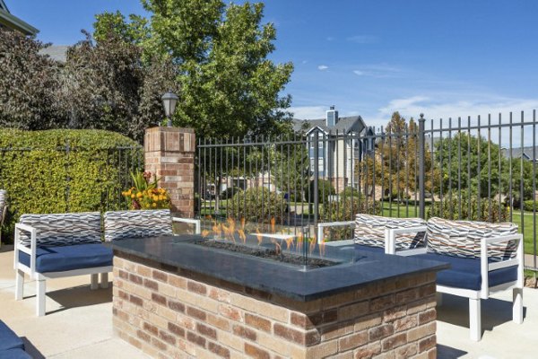 Cozy fire pit area at Avana Eastlake Apartments, a Greystar property