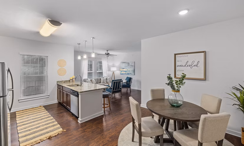 living room at Parker Point Apartments