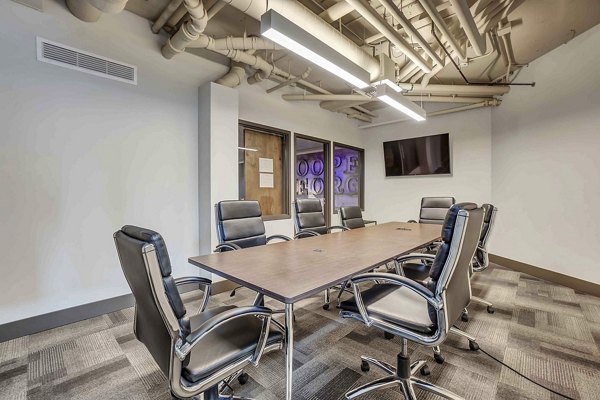 Modern meeting facility equipped with advanced technology at Cooper George Apartments