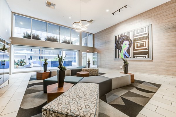 Clubhouse with modern furnishings at Avana on Pine Apartments