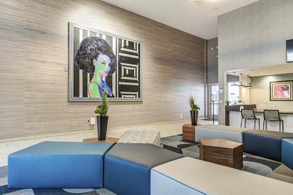 Stylish clubhouse with modern furnishings at Avana on Pine Apartments