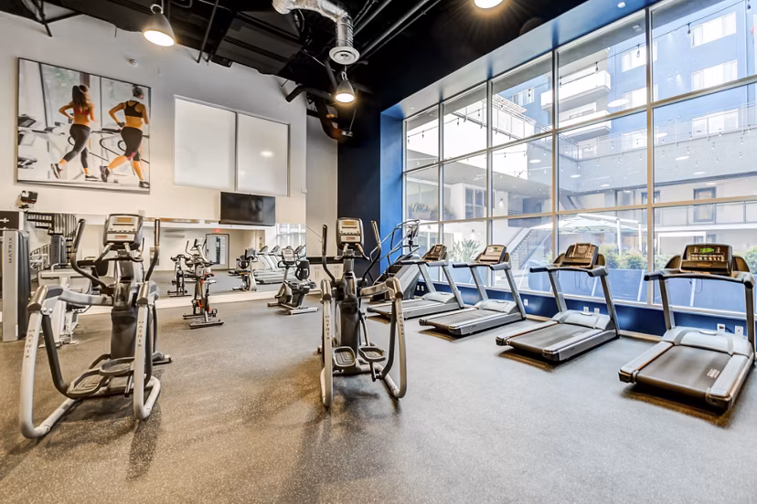 Fitness center with state-of-the-art equipment at Avana on Pine Apartments