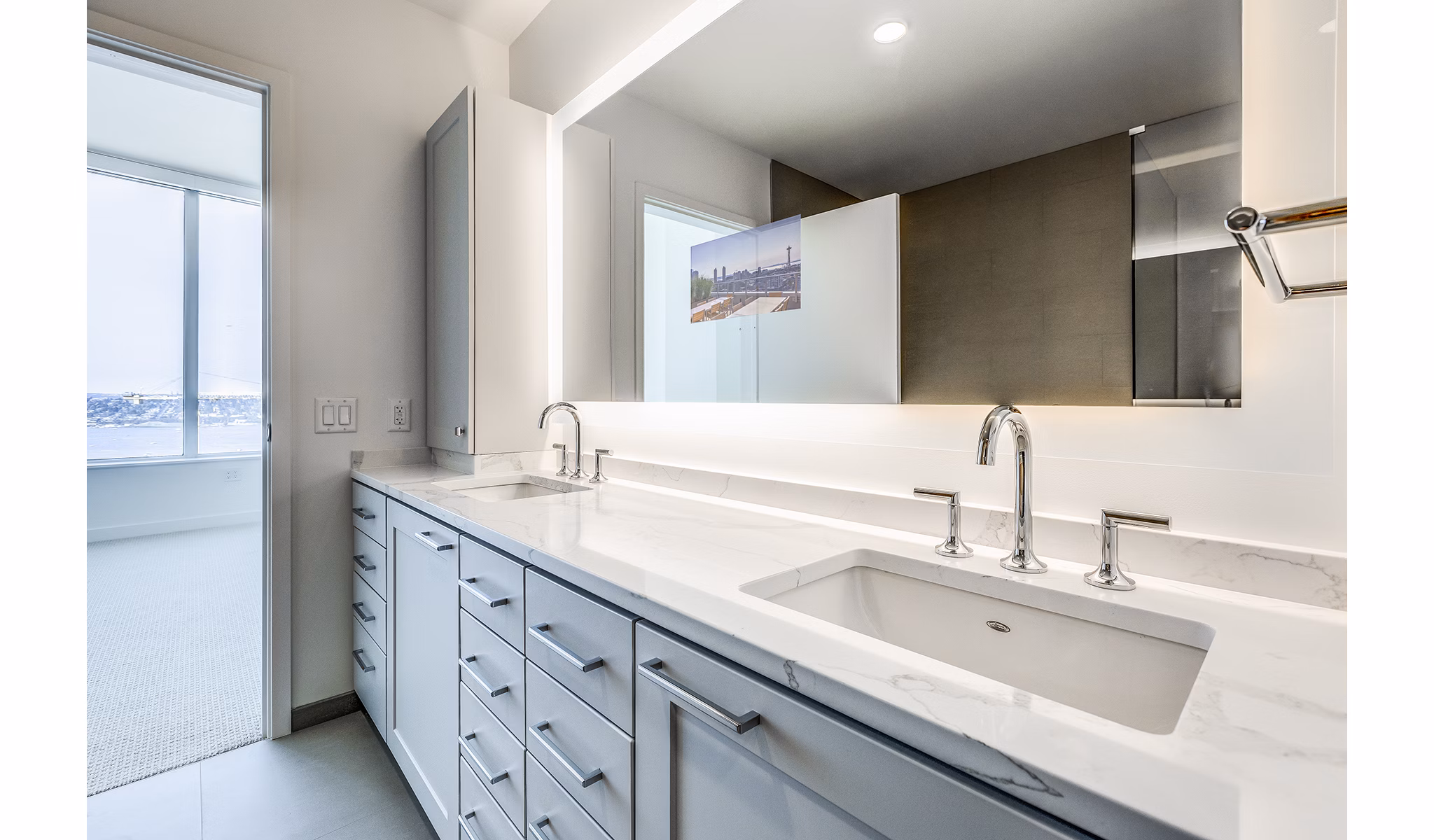 bathroom at Ascent South Lake Union Apartments  