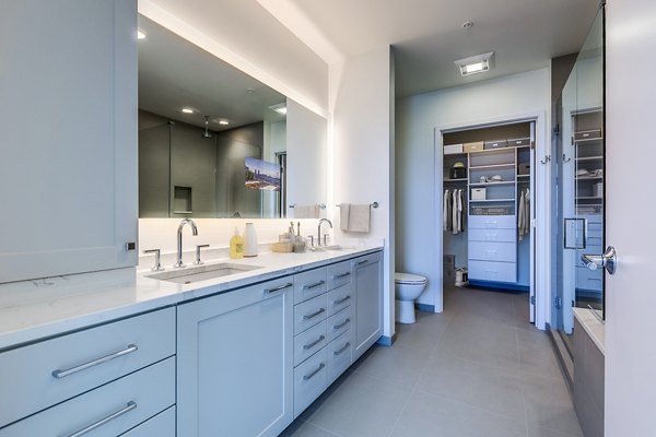 bathroom at Ascent South Lake Union Apartments                                 