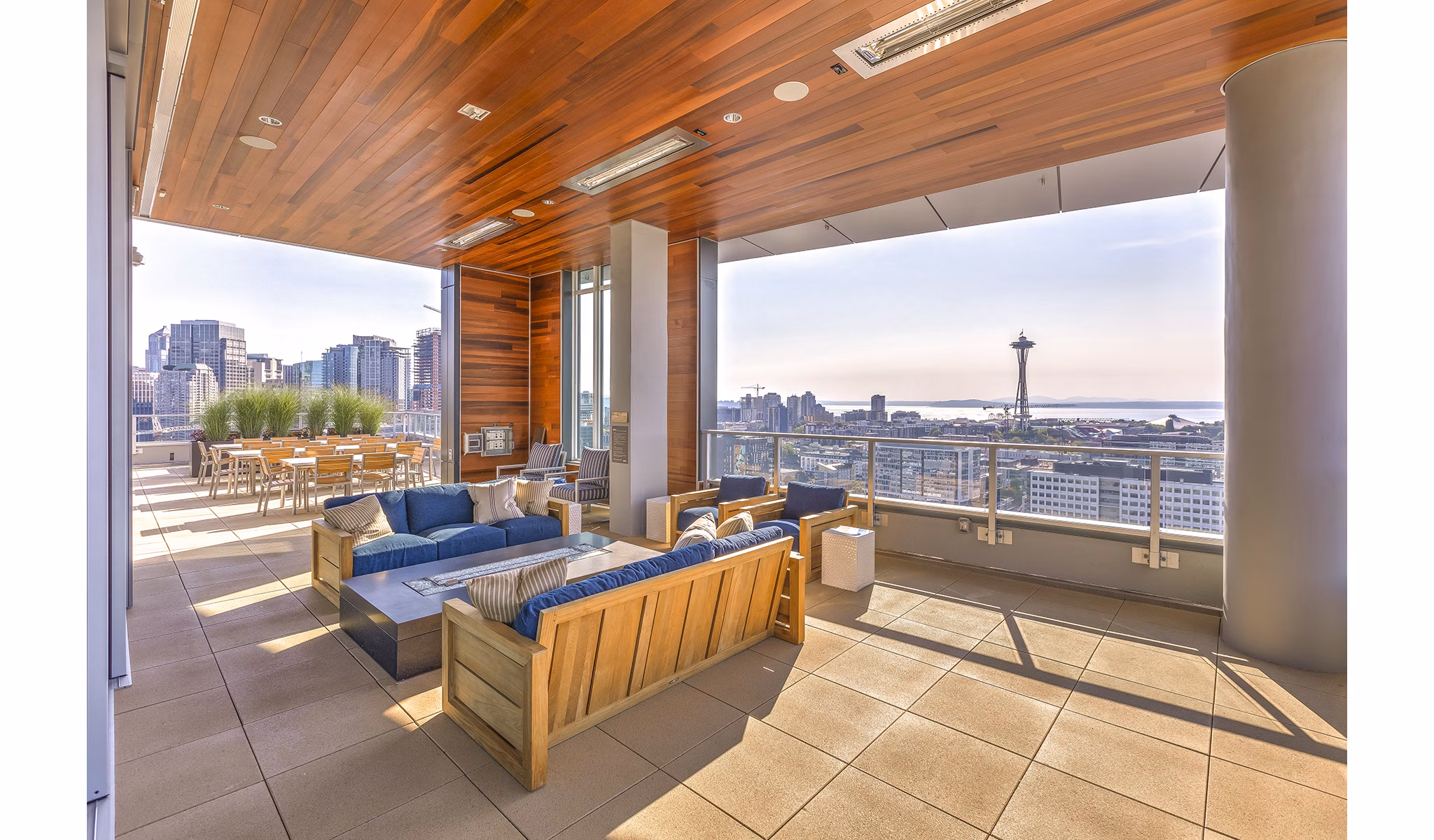 rooftop deck at Ascent South Lake Union Apartments    