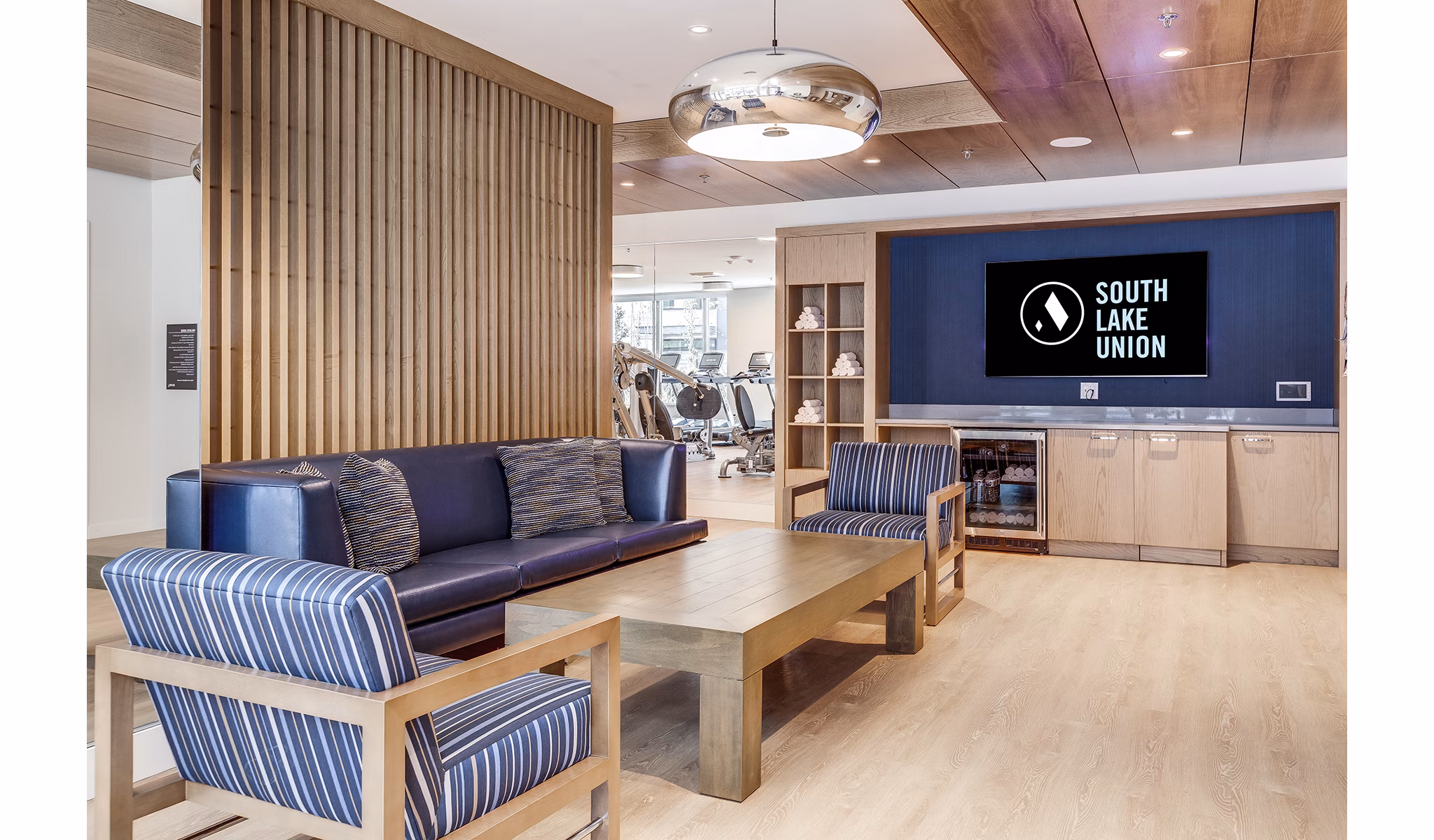 State-of-the-art fitness center with modern equipment at Ascent South Lake Union Apartments