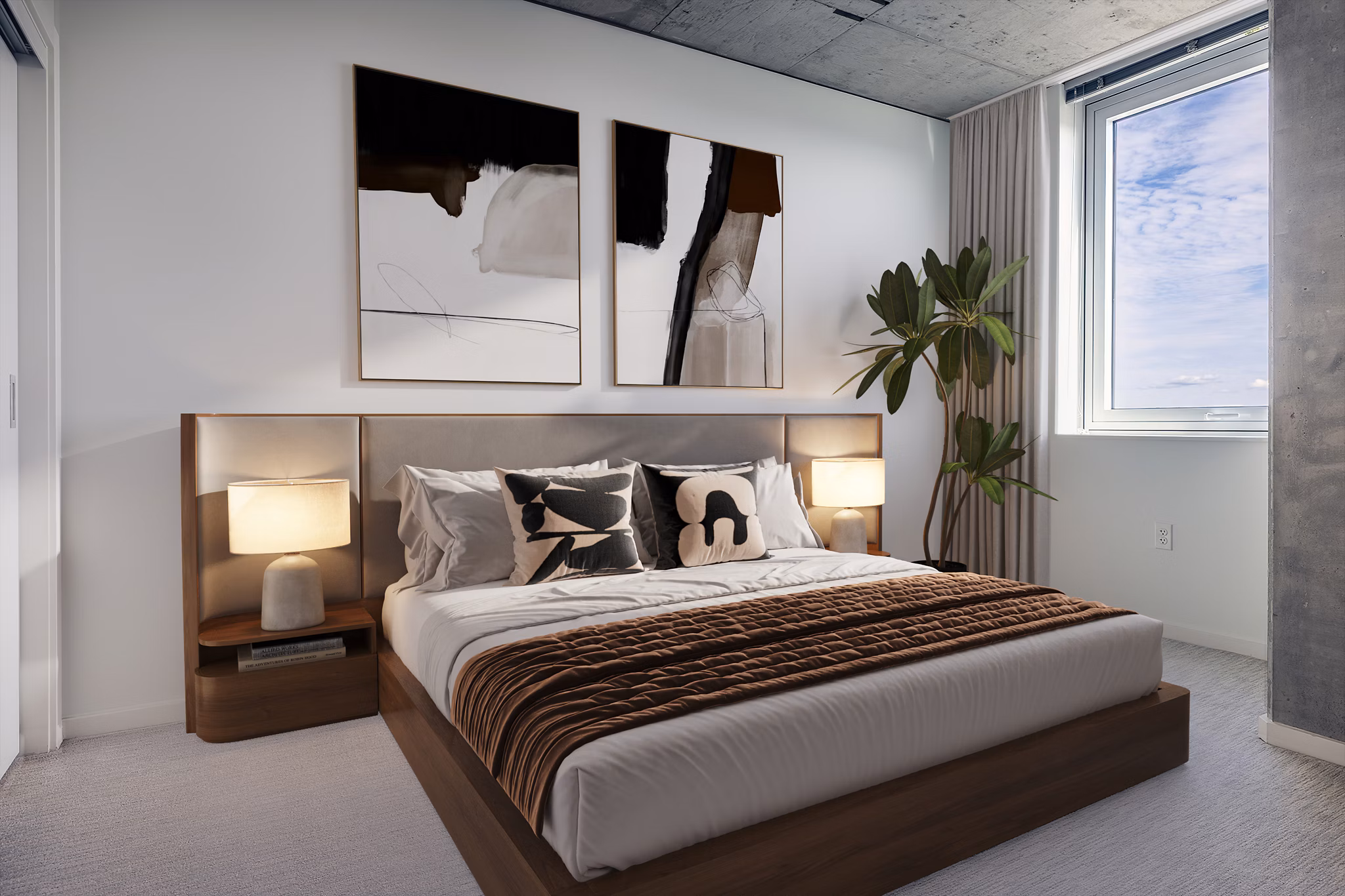 bedroom at The Danforth Apartments