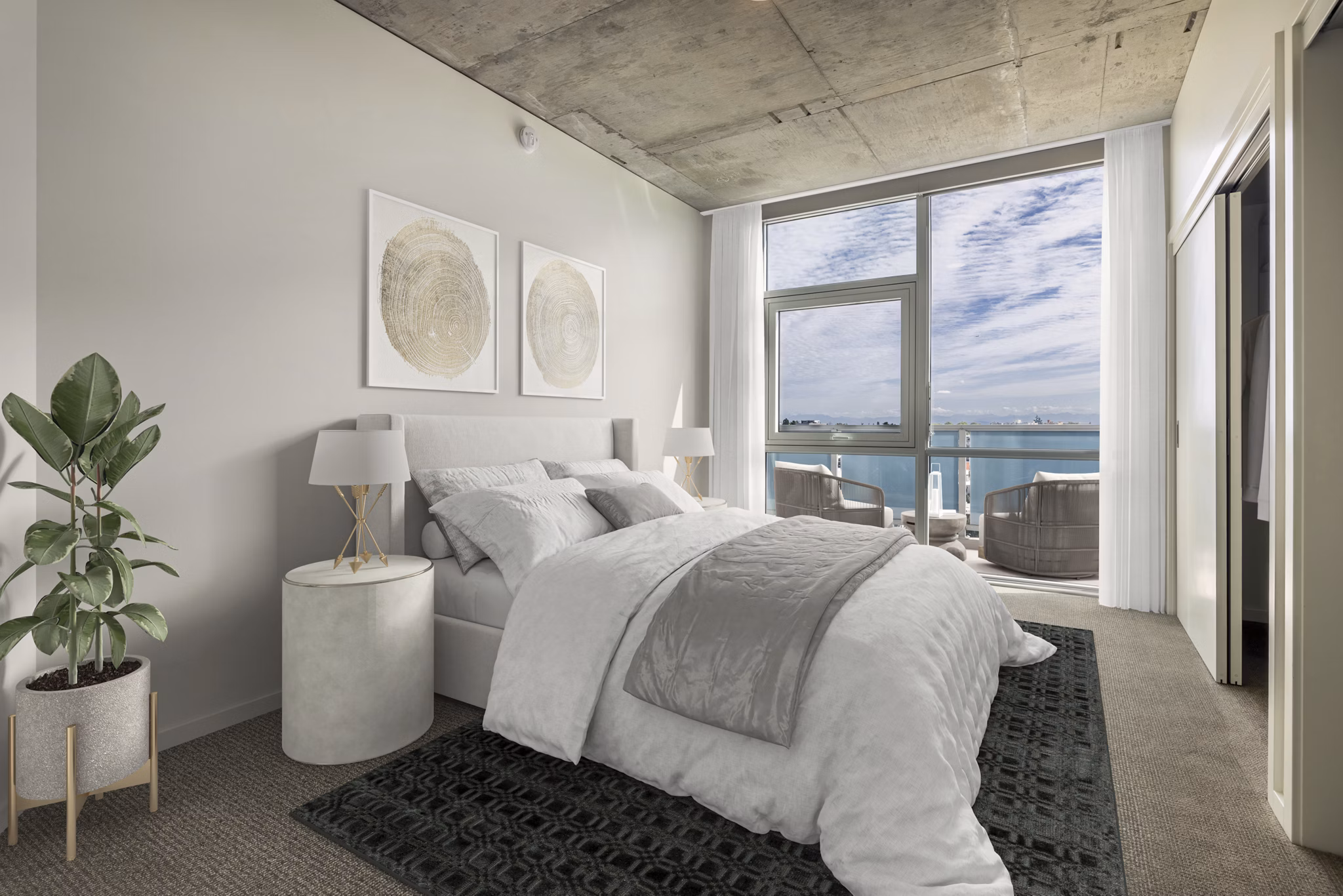 bedroom at The Danforth Apartments