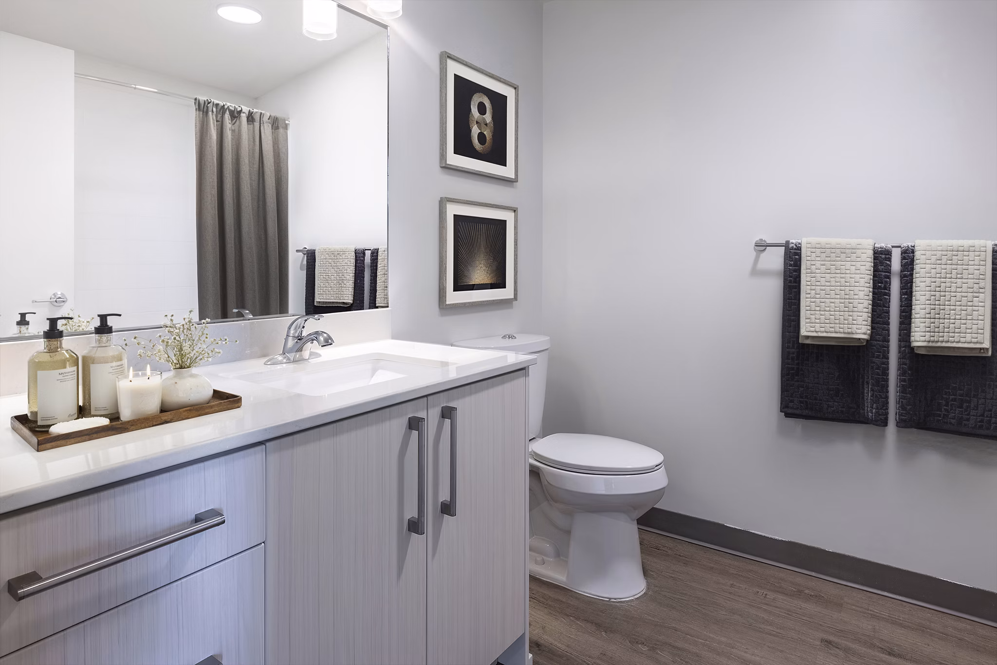 bathroom at The Danforth Apartments