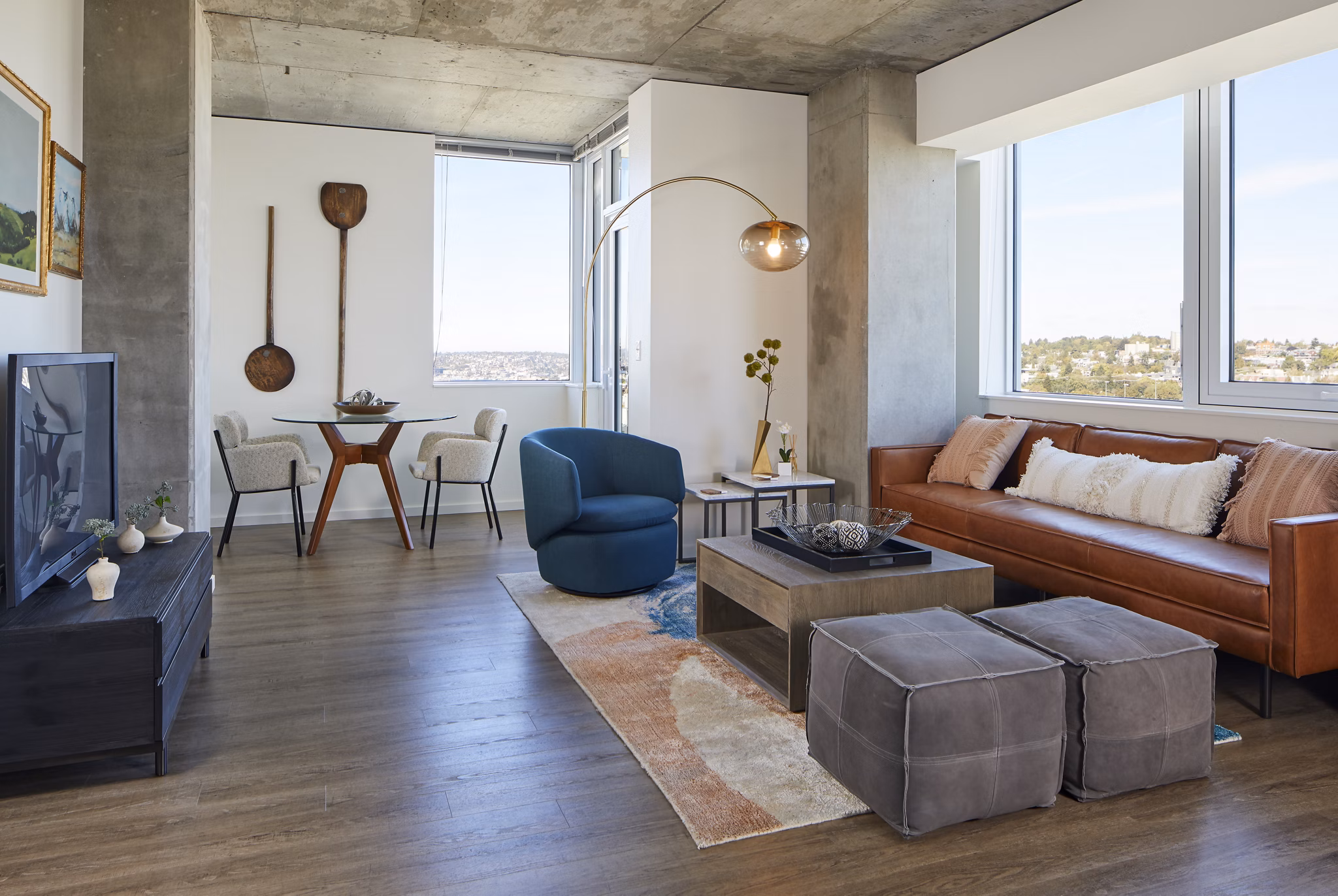 living room at The Danforth Apartments