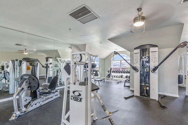 fitness center at Timberlinks at Denton Apartments