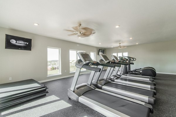 fitness center at Timberlinks at Denton Apartments