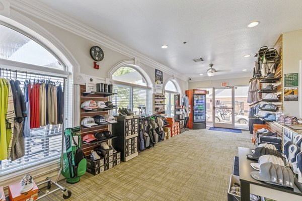 Golf pro shop at Timberlinks at Denton Apartments: Well-equipped space for golf enthusiasts in Denton community