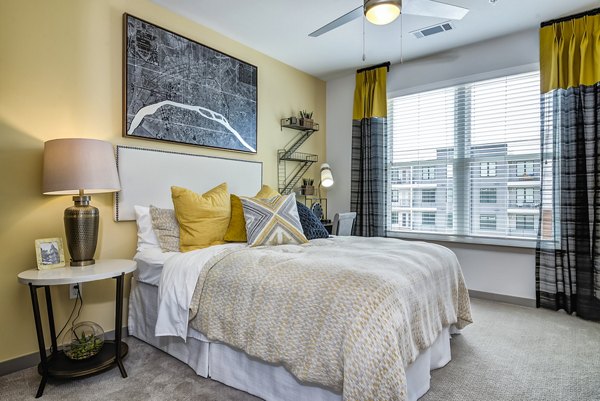 bedroom at One Riverwalk Apartments