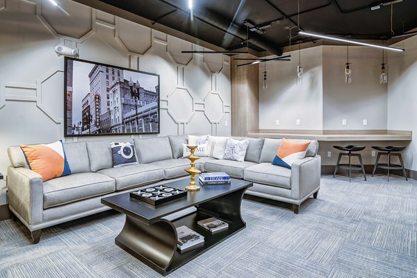 Modern clubhouse with contemporary design at One Riverwalk Apartments