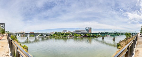 cityscape view at One Riverwalk Apartments