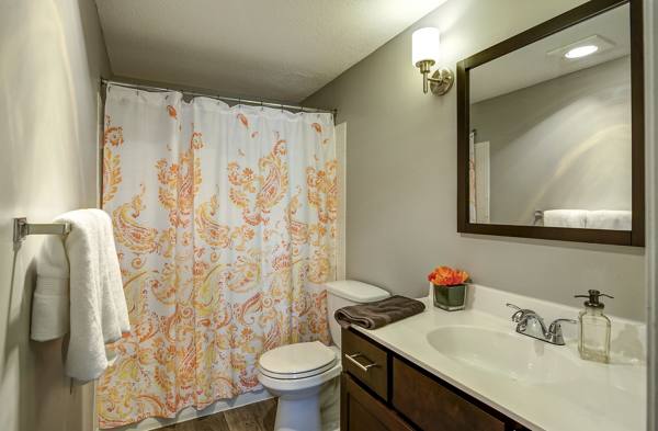 bathroom at Glen at Burnsville Apartments