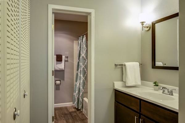 bathroom at Glen at Burnsville Apartments