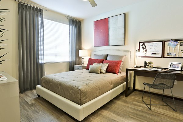 bedroom at The Met at Fashion Center Apartments