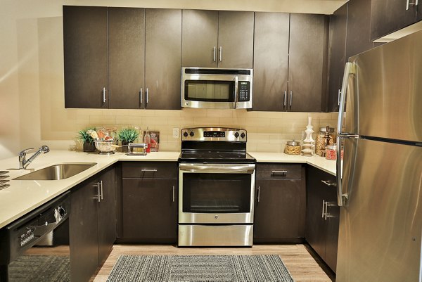 kitchen at The Met at Fashion Center Apartment