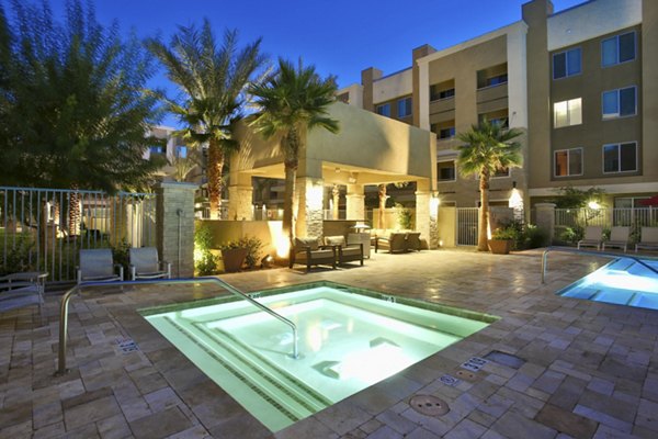 pool at The Met at Fashion Center Apartments