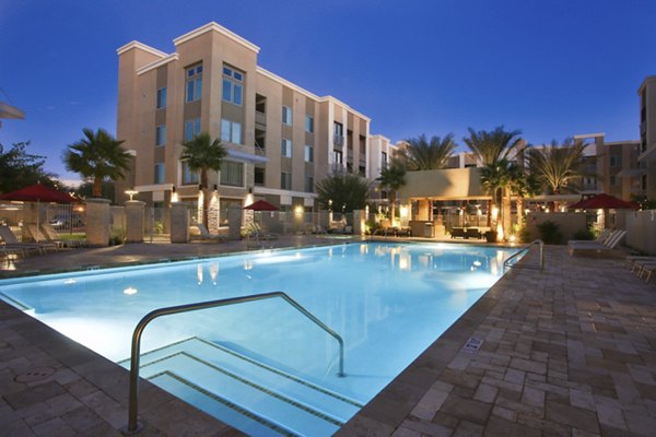 pool at The Met at Fashion Center Apartments