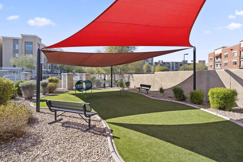 dog park at The Met at Fashion Center Apartments