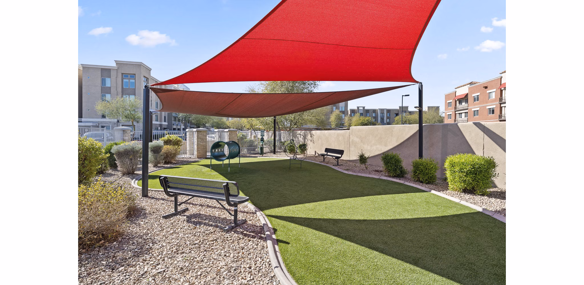 dog park at The Met at Fashion Center Apartments