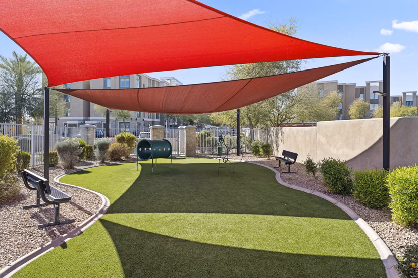 dog park at The Met at Fashion Center Apartments