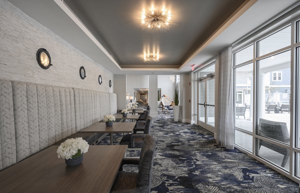 Elegant clubhouse with modern design at Everleigh Cape Cod luxury apartments