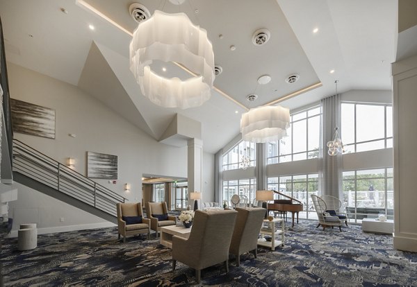 Clubhouse featuring modern design elements at Everleigh Cape Cod, luxury apartments in serene Cape Cod setting