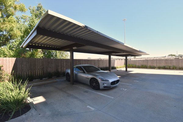 Spacious parking garage at Midtown Grove Apartments offering ample and secure parking options for residents