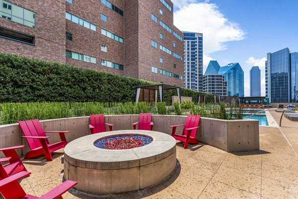 fire pit/patio at Miro Apartments