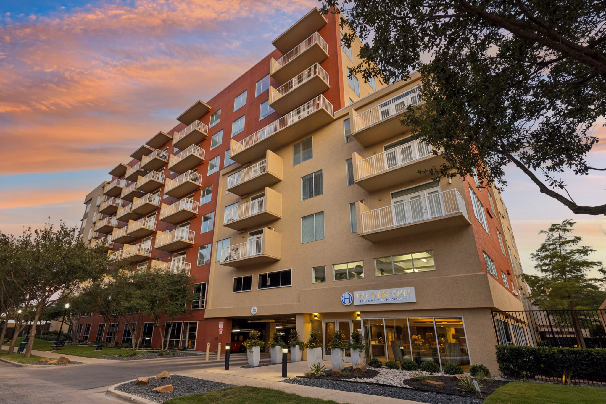 building at The Herschel Apartments