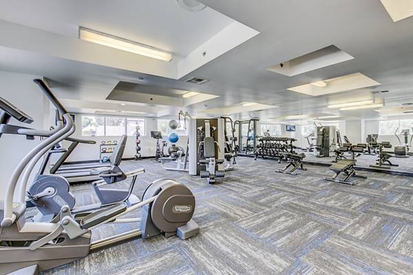 fitness center at The Herschel Apartments