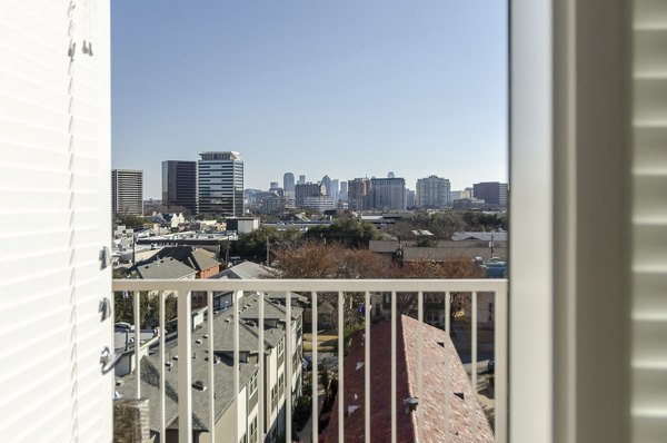 Spacious patio with modern seating at Park 4200 Apartments, ideal for relaxation and gatherings