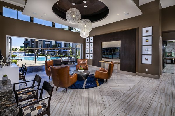 Modern clubhouse with sleek furnishings at Core at Sycamore Highlands luxury apartments