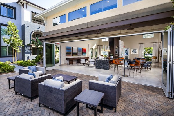 Modern clubhouse featuring stylish interiors at Core at Sycamore Highlands luxury apartments