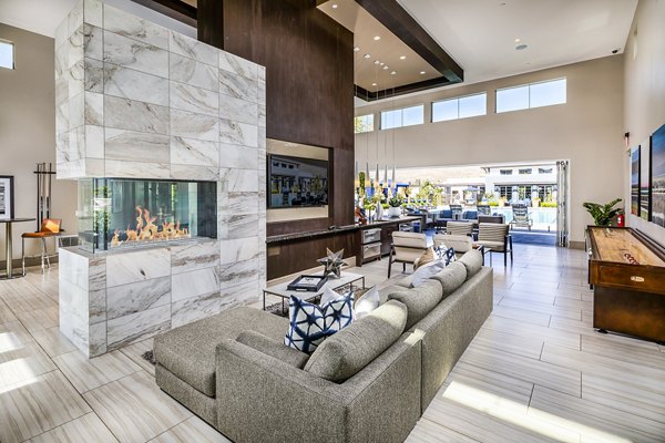 Clubhouse with modern design at Core at Sycamore Highlands luxury apartments