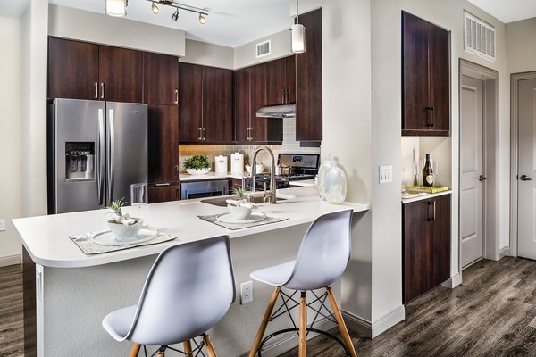 Elegant dining room with modern decor at Core at Sycamore Highlands luxury apartments